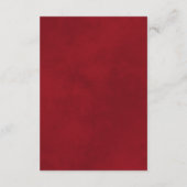 クリムゾンエレガントレッドと金ゴールド結婚のQRコード詳細 エンクロージャーカード (裏面)