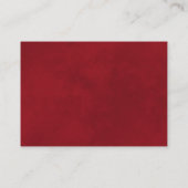 クリムゾンエレガントレッドのウェブサイ結婚ト上の金ゴールドフリル エンクロージャーカード (裏面)