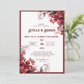 クリムゾンエレガント開花：愛の花招待状 招待状 (スタンド正面)