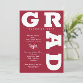 クリムゾンオンホワイト卒業パーティー 招待状 (スタンド正面)