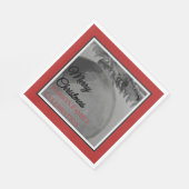 クリムゾンオーナメントクリスマスホリデイ スタンダードランチョンナプキン (角)