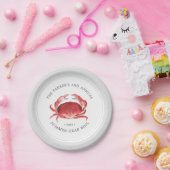 クリムゾンカニ | カニボイルイベントグレイ ペーパープレート (パーティー)