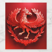 クリムゾンガーディアン:赤ドラゴン刻印ワインボトル ワインラベル (シングルラベル)