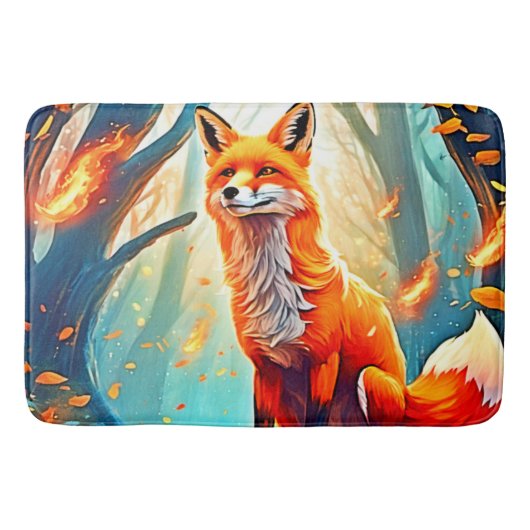 クリムゾンキツネシーンデザイン バスマット (正面)