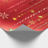 クリムゾンクリスマスお祝いタイムラッピング紙 ラッピングペーパー (角)