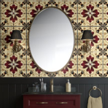 クリムゾングランデル – 赤、ベージュ、黒伝統的-