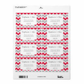 クリムゾングレーシェブロンカスタマイズウォーターボトル ラベル (フルシート)