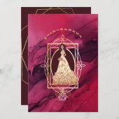 クリムゾングローキンセアニラティアラ招待状 招待状 (正面/裏面)