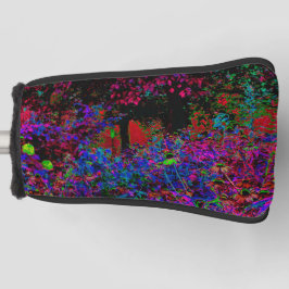 クリムゾンサイケデリックレッド&ブラックガーデンサンライズ ゴルフヘッドカバー