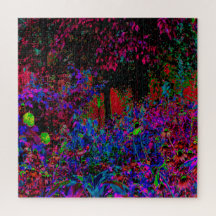 クリムゾンサイケデリックレッド&ブラックガーデンサンライズ