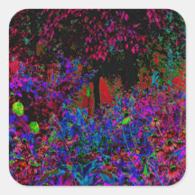 クリムゾンサイケデリックレッド&ブラックガーデンサンライズ