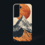 クリムゾンサミットグローフォンケース SAMSUNG GALAXY S22ケース<br><div class="desc">光り輝く赤い太陽が暗くギザギザのピークの後ろに沈み、自然の力と視覚的なドラマでいっぱいの印象的なデザイン。</div>