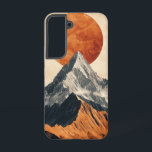 クリムゾンサミットグローフォンケース SAMSUNG GALAXY S22ケース<br><div class="desc">光り輝く赤い太陽が暗くギザギザのピークの後ろに沈み、自然の力と視覚的なドラマでいっぱいの印象的なデザイン。</div>