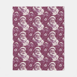 クリムゾンサンタクロースコージークリスマス フリースブランケット