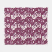 クリムゾンサンタクロースコージークリスマス フリースブランケット (正面(横))