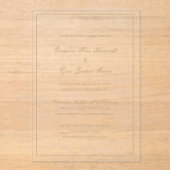 クリムゾンシンプル金ゴールド結婚ズ アクリル招待状 (正面)