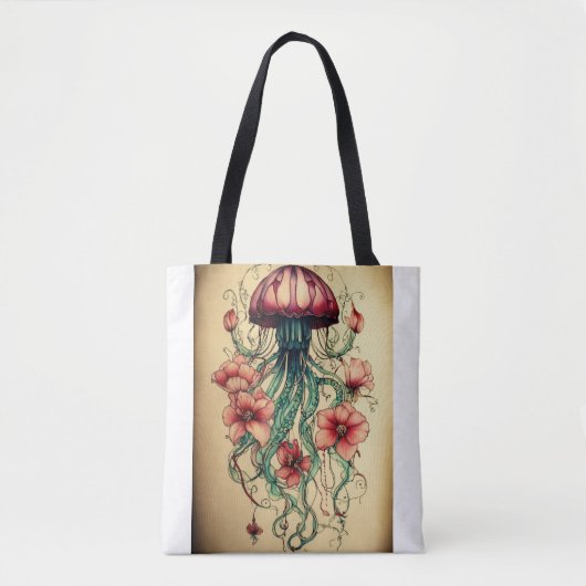 "クリムゾンシーエレガンス: Rで再利用可能な買い物袋 トートバッグ (正面)