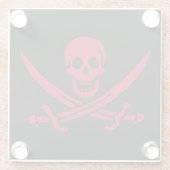 クリムゾンスカル&ソウズカリコジャックの海賊旗 ガラスコースター (裏面)