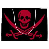 クリムゾンスカル&ソウズカリコジャックの海賊旗 ラージペーパーバッグ (裏面)