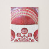 クリムゾンスピン – 美しい赤いクリケットボールアルティ ジグソーパズル (縦)