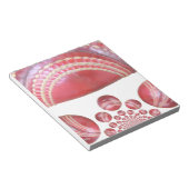 クリムゾンスピン – 美しい赤いクリケットボールアルティ ノートパッド (アングル)