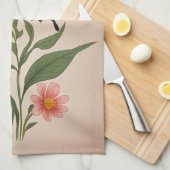 クリムゾンセレナーデパーソナライズされた キッチンタオル (四つ折り)