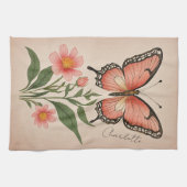 クリムゾンセレナーデパーソナライズされた キッチンタオル (横)