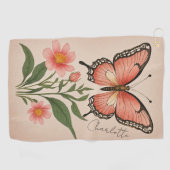 クリムゾンセレナーデパーソナライズされた ゴルフタオル (横)