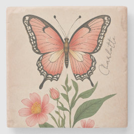 クリムゾンセレナーデパーソナライズされた ストーンコースター