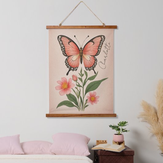 クリムゾンセレナーデパーソナライズされた 吊り下げ型タペストリー (寝室)