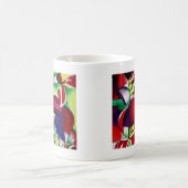 クリムゾントロピカルシンガポールのフラワーアート コーヒーマグカップ (中央)