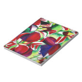 クリムゾントロピカルシンガポールのフラワーアート ノートパッド (回転)