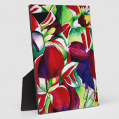 クリムゾントロピカルシンガポールのフラワーアート フォトプラーク (側面)