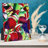 クリムゾントロピカルシンガポールのフラワーアート フォトプラーク (側面)