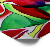 クリムゾントロピカルシンガポールのフラワーアート ポスター (角)