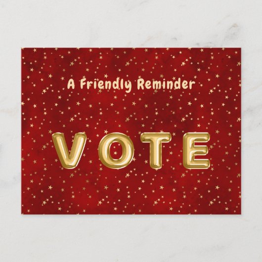 クリムゾンナイトフォールゴールドスターイラスト ポストカード (正面)