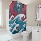 クリムゾンネプチューンオイル塗装 シャワーカーテン (インサイチュ)