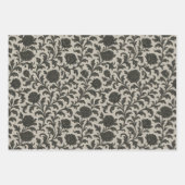 クリムゾンノクターン開花 ビクトリアン ラッピングペーパーシート (正面)