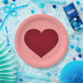 クリムゾンハートプレート ペーパープレート (パーティー)