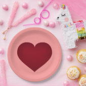 クリムゾンハートプレート ペーパープレート (パーティー)