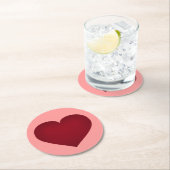 クリムゾンハートプレート ラウンドペーパーコースター (インサイチュ)