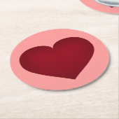 クリムゾンハートプレート ラウンドペーパーコースター (アングル)