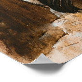 クリムゾンバックウッドペッカー動物の野生鳥 ポスター (角)