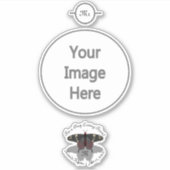 クリムゾンバラバタフライシャドーモノグラム シール (正面)