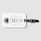 クリムゾンバラバタフライシャドーモノグラム ラゲッジタグ (正面横)