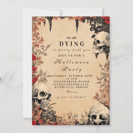 クリムゾンバラ&スカルハロウィンギャザリング 招待状 (正面)