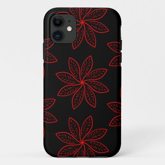クリムゾンパターンオンブラック Case-Mate iPhoneケース (裏面)