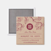 クリムゾンピーチ/プラムフラップクラフト中国の救ザ マグネット (正面/裏面)