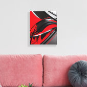 クリムゾンフュージョン：抽象芸術 キャンバスプリント (インサイチュ (リビング))