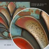 クリムゾンフレア – ミッドセンチュリーモダンセラミックタイル タイル